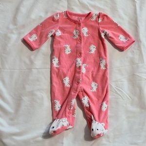 child of mine made by Carter's pink footies, 0-3m